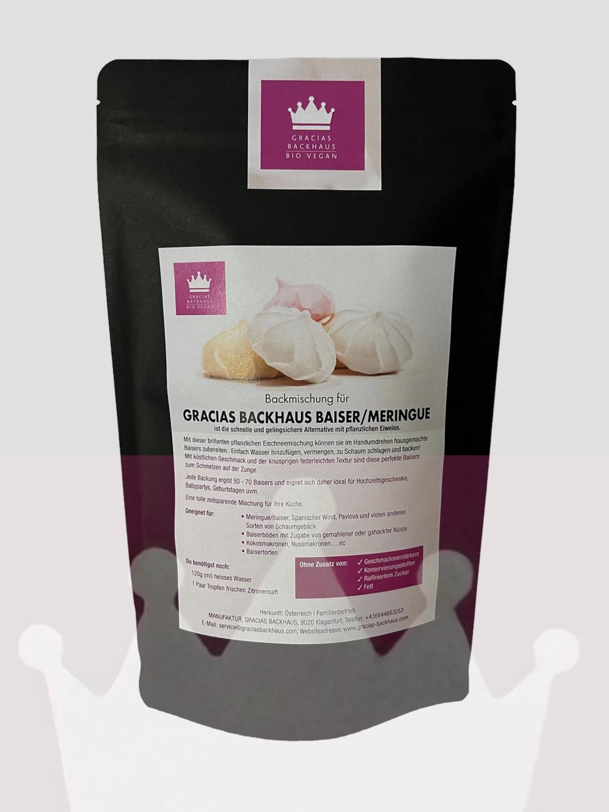BAISER/MERINGUE - Premium Backmischung | REIN PFLANZLICH (100% vegan)