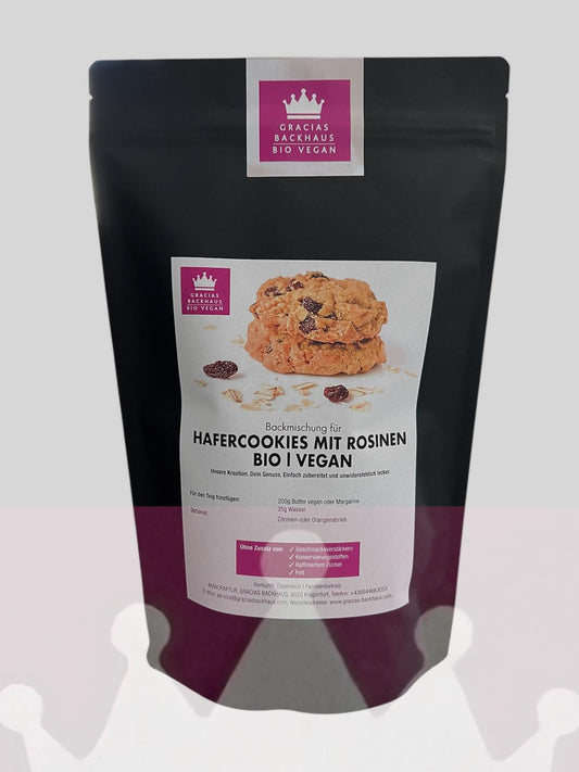 ROSINEN-HAFER-COOKIES  PREMIUM BACKMISCHUNG l REIN PFLANZLICH (100% vegan)