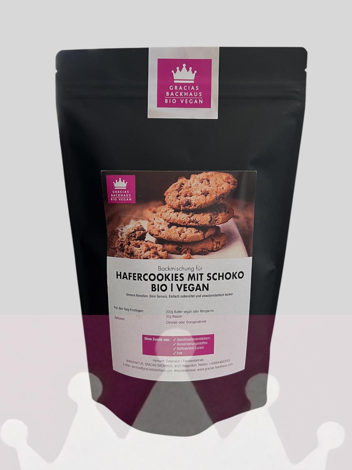 SCHOKO-HAFER-COOKIES PREMIUM BACKMISCHUNG | REIN PFLANZLICH (100% vegan)