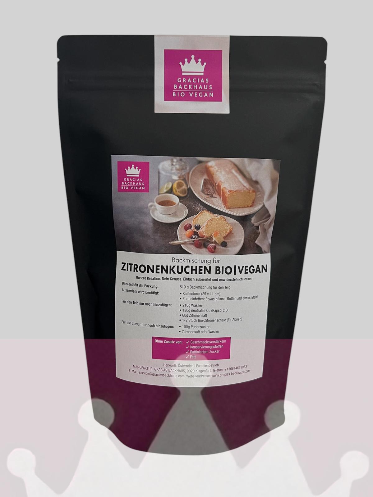 ZITRONENKUCHEN-PREMIUM-BACKMISCHUNG l REIN PFLANZLICH (100% vegan)